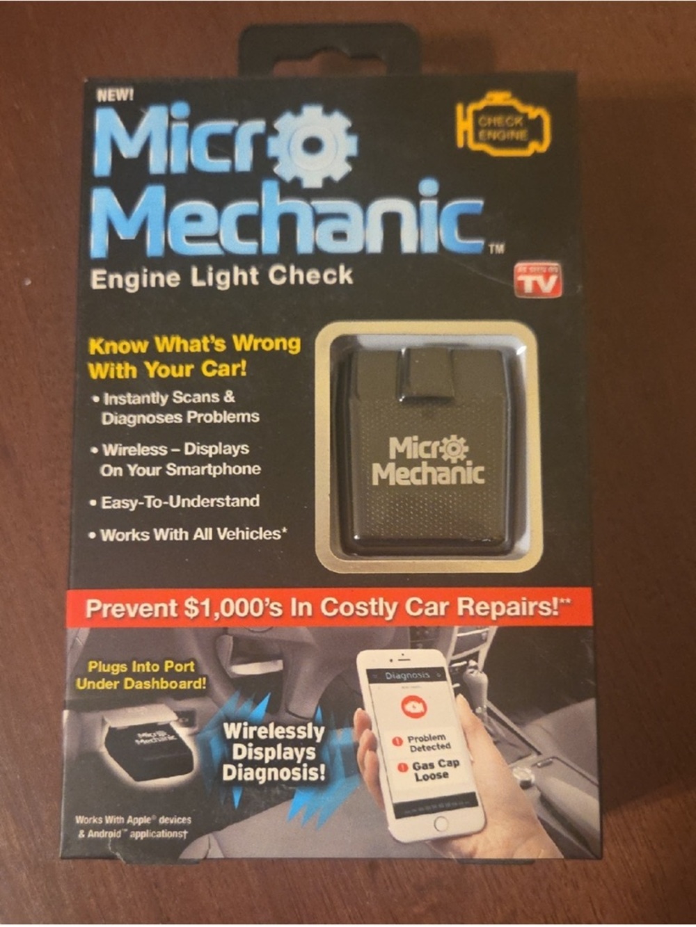 Micro Mechanic Engine Light Check Diagnostic Scanner - Black